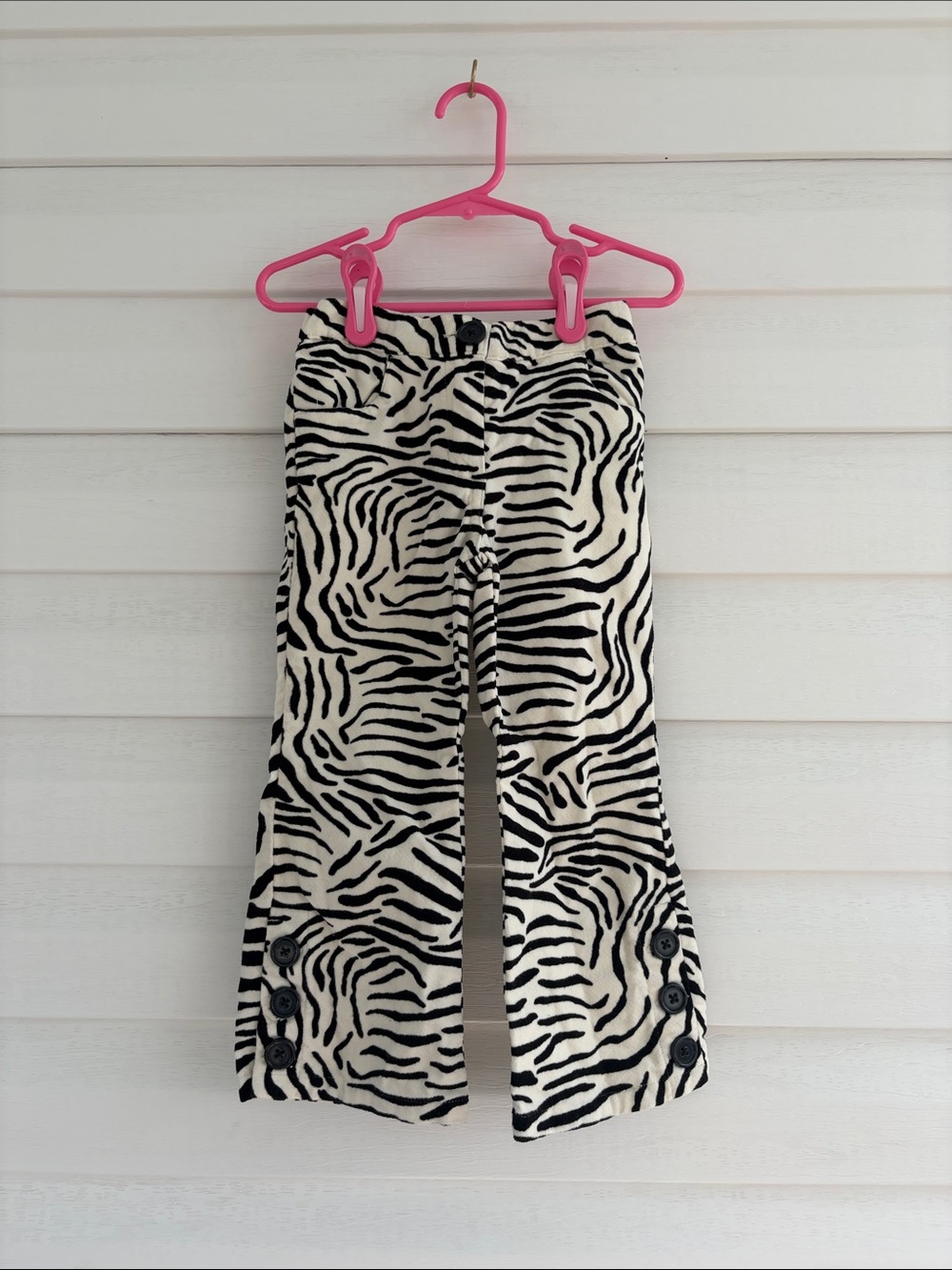 Gymboree Vintage Y2K Zebra Bell Bottom Pants Size 3 NWT Animal Print Flare Jeans